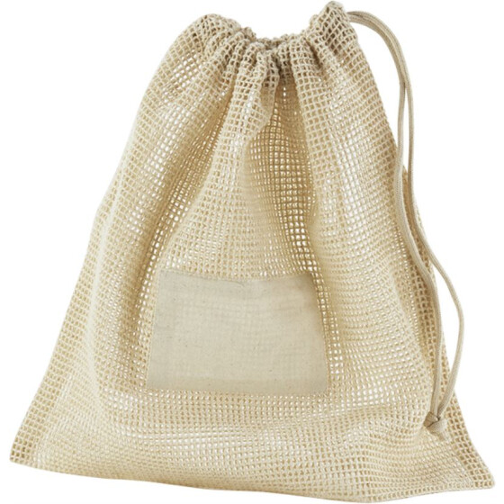 Westford Mill | W 155 - Bio-Baumwoll Netztasche mit Zugkordel