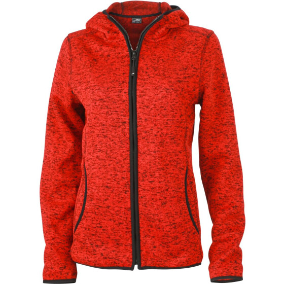 Daiber | JN 588 - Damen Strickfleece Kapuzenjacke