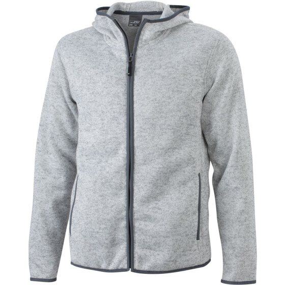 Daiber | JN 589 - Herren Strickfleece Kapuzenjacke