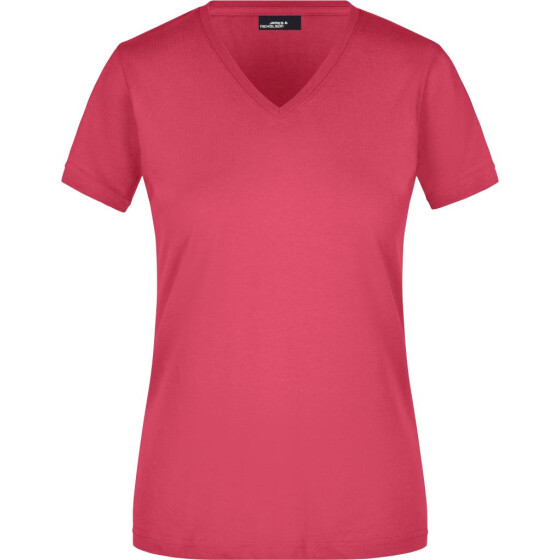 James & Nicholson | JN 972 - Tailliertes Damen V-Ausschnitt T-Shirt