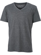 James & Nicholson | JN 974 - Herren V-Ausschnitt Melange T-Shirt