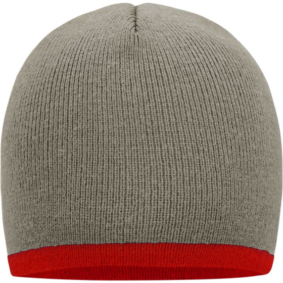 Daiber | MB 7584 - Strick Beanie mit Kontraststreifen