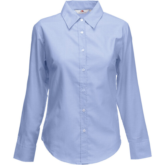 F.O.L. | Lady-Fit Oxford Shirt LSL - Oxford Bluse langarm