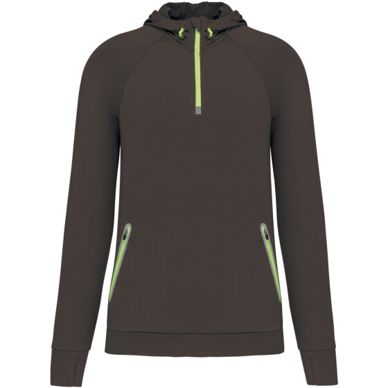 Kariban ProAct | PA 360 - Kapuzen Sport Sweatshirt mit 1/4 Zip