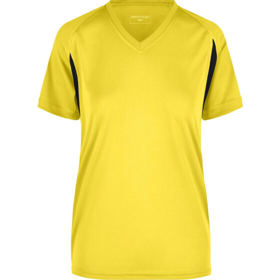 James & Nicholson | JN 316 - Damen Lauf Shirt (yellow/black / S)