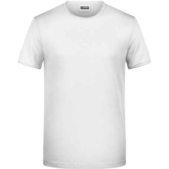 James & Nicholson | JN 8002 - Herren Bio T-Shirt (white / M)